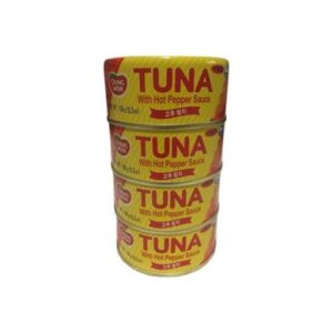Dongwon, Tuna With Hot Pepper Sauce, 5.29 Ounce 4-cans