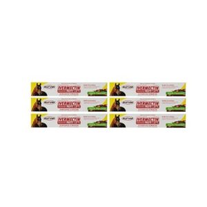 Durvet 6 Pack of Ivermectin Paste, 0.21 Ounces each, Apple Flavored Horse Wormer