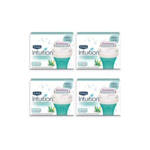 Schick Intuition Pure Nourishment Womens Razor Refills with Coconut Milk and Almond Oil, 3 Count (Pack of 4)