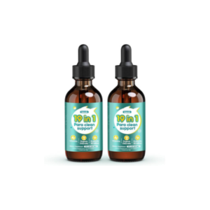 19 in 1 Herbal Gut Cleanse Drops – Wormwood, Black Walnut, Chlorella 250mg, 10B Probiotics, Clove & Oregano – Liquid Detox Support for Adults & Kids, Alcohol-Free, 2oz