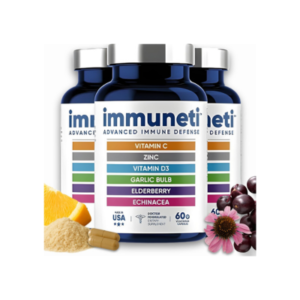 Immuneti Advanced Immune Support – Doctor Formulated 6-in-1 Daily Immunity Supplement – Made in USA – With Vitamin C, D3, Zinc, Elderberry, Garlic & Echinacea – Vital Nutrients & Antioxidants (3)